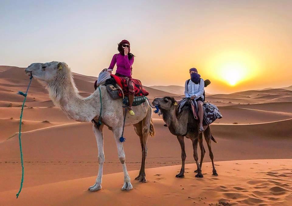 Merzouga Desert camel trekking activity Camel ride and Berber camp overnight