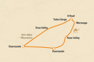 2 days tour Ouarzazate to Merzouga desert