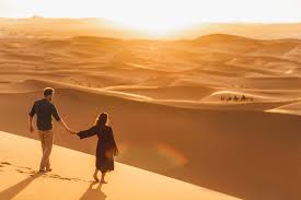 Morocco honey in sahara desert