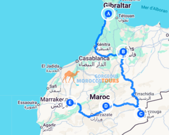 4 days tour from Tangier to Marrakech