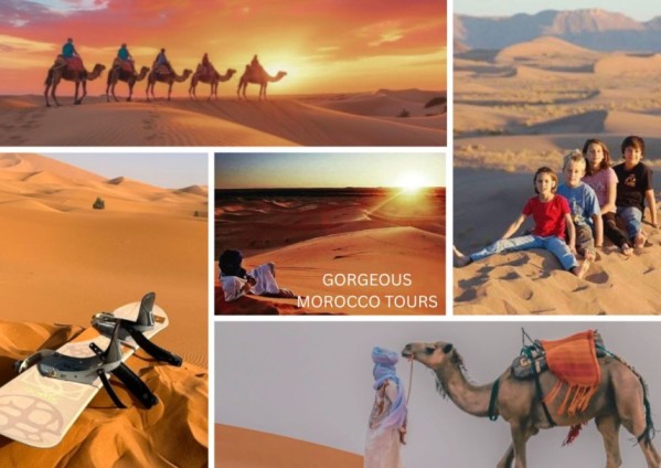 sunset camel trek in Merzouga