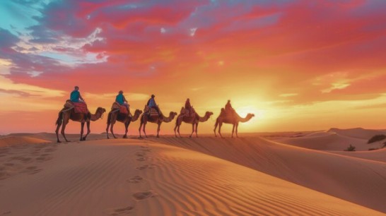Camel trekking in Merzouga