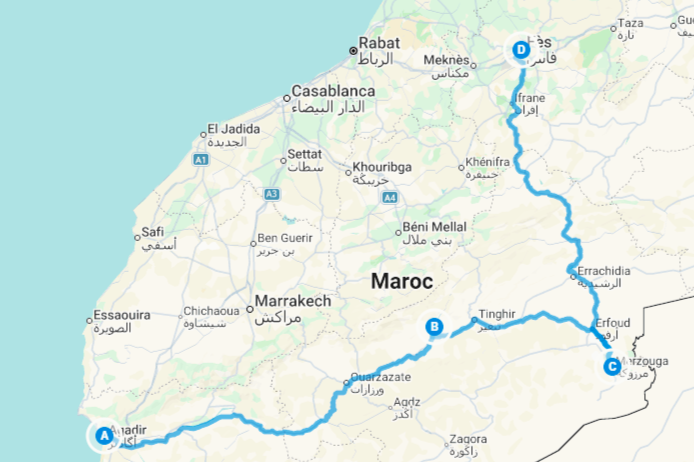 3 Days Tour from Agadir to Fes