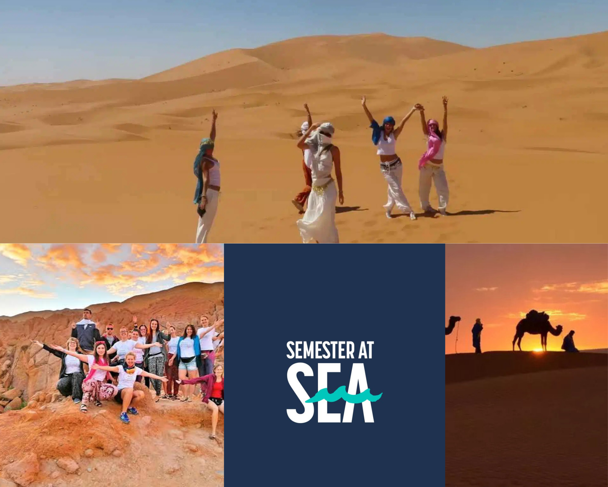 Semester at Sea Morocco: A Complete Guide for Students Visiting Morocco Morocco is one of the most fascinating destinations for students traveling with Semester at Sea. Located at the crossroads of Africa, Europe, and the Arab world, Morocco offers an exceptional opportunity to discover different cultures, historic cities, traditional communities, dramatic landscapes, and centuries-old trade routes in one journey. For Semester at Sea students, a visit to Morocco is much more than sightseeing. It can be an opportunity to experience Moroccan culture directly, learn about the country's history, interact with local communities, explore diverse environments, and gain a better understanding of North Africa. From the lively streets of Marrakech to the ancient medinas of Fes, the dramatic Atlas Mountains, the UNESCO-listed Ait Benhaddou, and the vast Sahara Desert, Morocco provides a remarkable setting for educational and cultural exploration. What Is Semester at Sea? Semester at Sea is an educational program that allows university students to study while traveling between different countries aboard a ship. Instead of spending an entire semester on a traditional campus, students combine academic courses with international travel and experiential learning. The program gives students the opportunity to visit multiple destinations and experience different societies firsthand. Each port of call can become an extension of the classroom, allowing students to connect what they learn academically with real-world experiences. Morocco can be particularly valuable in this context because of its geographical position and its combination of Arab, Amazigh, African, Mediterranean, and European influences. Why Is Morocco an Important Destination for Semester at Sea Students? Morocco offers an unusually diverse cultural and geographical experience within a relatively compact country. A student can visit a historic imperial city, cross mountain landscapes, explore a traditional Berber or Amazigh village, and reach the Sahara Desert within the same trip. Morocco's cultural diversity Moroccan culture has developed through centuries of interaction between different civilizations and communities. Arab and Amazigh traditions are particularly important, while Morocco's history also reflects African, Mediterranean, Jewish, Andalusian, and European influences. Students can observe this diversity through: Traditional architecture Moroccan cuisine Local markets and souks Handicrafts Music and cultural traditions Religious and historic monuments Amazigh communities Traditional riads Agricultural and rural life Morocco's geographical diversity Morocco is also an excellent destination for students interested in geography and the environment. The country includes: Atlantic and Mediterranean coastlines The Rif Mountains The High Atlas Mountains The Anti-Atlas Mountains Valleys and oases Semi-arid landscapes Fossil-rich desert regions The Sahara Desert This geographical variety makes Morocco particularly interesting for students studying environmental science, geology, geography, anthropology, tourism, or related subjects. What Can Semester at Sea Students Do in Morocco? The ideal Morocco experience depends on the student's interests, available time, and port itinerary. Some students may prefer cultural exploration, while others may want an adventure through the mountains and desert. A well-organized Morocco excursion can combine several experiences without making the journey unnecessarily rushed. Explore Marrakech and Its Historic Medina Marrakech is one of Morocco's most famous cities and an excellent introduction to Moroccan culture. The historic medina is characterized by narrow streets, traditional architecture, artisan workshops, markets, and historic monuments. Visit Jemaa el-Fna Square Jemaa el-Fna is the famous central square of Marrakech and one of the city's most recognizable landmarks. During the day, visitors can experience the busy atmosphere of the square and surrounding souks. In the evening, the area becomes particularly lively as food stalls and local activities fill the space. For students, the square offers an opportunity to observe how public spaces function as important social and cultural gathering points. Discover the Marrakech souks The souks surrounding Jemaa el-Fna provide an opportunity to discover traditional Moroccan crafts. Depending on the area, students may find: Leather goods Carpets Pottery Metalwork Spices Traditional clothing Woodwork Handmade souvenirs A guided visit can also help explain the history and cultural significance behind these crafts. Discover the Ancient City of Fes Fes is another important destination for students interested in Moroccan history and culture. The historic medina of Fes is famous for its narrow streets, traditional workshops, historic schools, mosques, markets, and traditional architecture. Explore Fes el-Bali Fes el-Bali is the oldest part of the city and is particularly valuable for understanding Morocco's urban history. Students can observe traditional craftsmanship and explore the historic streets with a local guide who can provide cultural and historical context. Learn about Moroccan craftsmanship Fes has a long tradition of craftsmanship. Leatherworking, ceramics, metalwork, woodwork, embroidery, and other artisanal activities remain important parts of the city's cultural identity. A guided cultural experience can transform a simple visit to an artisan workshop into an educational opportunity. Cross the Atlas Mountains The Atlas Mountains are another major attraction for Semester at Sea students visiting Morocco. The mountain landscapes provide a completely different environment from Morocco's major cities. Depending on the route, travelers may encounter mountain villages, valleys, agricultural terraces, rivers, and panoramic viewpoints. Experience Amazigh culture The Atlas Mountains are home to many Amazigh communities. Visiting rural areas with a responsible local guide can provide students with a better understanding of traditional lifestyles, agriculture, architecture, and community life. This type of experience can be especially meaningful for students interested in anthropology, sociology, cultural studies, or sustainable tourism. Visit Ait Benhaddou Ait Benhaddou is one of Morocco's most famous historic sites and is recognized as a UNESCO World Heritage Site. The fortified village, or ksar, is located along an ancient caravan route between the Sahara and Marrakech. Its earthen architecture provides an excellent example of traditional construction adapted to the environment. Why Ait Benhaddou is interesting for students A visit to Ait Benhaddou can introduce students to several subjects at once, including: Moroccan history Traditional architecture Desert trade routes Cultural heritage preservation Tourism development Local communities Environmental adaptation The site has also appeared in numerous international film and television productions, adding another interesting dimension to its cultural significance. Experience the Sahara Desert For many international students, the Sahara Desert is one of the most memorable experiences in Morocco. The desert around Merzouga is known for its impressive sand dunes, particularly the Erg Chebbi dune system. Camel trekking in Merzouga A camel ride across the dunes provides a traditional way to experience the desert landscape. The journey is generally timed around sunset or sunrise, when the changing light creates striking colors across the dunes. For students, the experience can also provide an opportunity to learn about historical desert travel and the role of camel caravans in trans-Saharan trade. Spend a night in a desert camp An overnight stay in a Sahara desert camp allows visitors to experience the desert after sunset. Depending on the camp, students may enjoy traditional Moroccan meals, local music, storytelling, and time beneath the night sky. A responsible desert experience should respect the local environment and communities while providing authentic cultural interaction. Learn About Morocco's Fossils and Geological History Morocco is also an important destination for students interested in geology and paleontology. Regions around Erfoud, Alnif, and the southeastern desert are internationally known for fossils and geological formations. Why Morocco is interesting for geology students The region's geological history includes ancient marine environments that existed millions of years ago. Fossils found in southeastern Morocco include specimens such as: Trilobites Orthoceras Ammonites Other marine fossils A geology-focused excursion can therefore add an academic dimension to a Semester at Sea Morocco experience. Moroccan Food as a Cultural Experience Food is another important part of discovering Morocco. Moroccan cuisine reflects the country's geographical position and historical influences. Students may have the opportunity to try traditional dishes such as: Tagine Couscous Harira Pastilla Moroccan salads Fresh bread Mint tea Learn through a Moroccan cooking experience A Moroccan cooking class can be a particularly engaging cultural activity. Students can learn how ingredients are selected, how traditional dishes are prepared, and how food is connected to Moroccan hospitality and family life. Rather than simply eating Moroccan food, a cooking experience allows visitors to participate in the process. How Long Should a Semester at Sea Morocco Trip Be? The appropriate length depends on the student's schedule and the location of the ship's port. For a short visit, it may be better to concentrate on one region rather than attempt to see the entire country. Short Morocco excursions A short excursion can focus on destinations such as: Marrakech: Ideal for students interested in history, architecture, markets, food, and Moroccan culture. Casablanca and Rabat: Suitable for students interested in modern Morocco, politics, architecture, and contemporary urban life. Tangier: An interesting choice for students interested in the Mediterranean, international trade, and Morocco's connection with Europe. Longer Morocco tours With more time available, students can travel deeper into the country and combine destinations such as: Marrakech → Atlas Mountains → Ait Benhaddou → Dades Valley → Merzouga → Fes This route provides a broad overview of Morocco's cities, mountains, valleys, desert, and cultural heritage. Is Morocco Safe for Semester at Sea Students? Morocco is a popular destination for international travelers, but students should approach their visit with the same basic precautions they would use when traveling anywhere abroad. Traveling with a reputable local guide can make transportation, communication, navigation, and cultural interaction easier. Students should also respect local customs, remain aware of their surroundings, keep important belongings secure, and follow any travel guidance provided by their university or Semester at Sea program. Why Choose a Local Morocco Tour Company? Organizing transportation across Morocco can be challenging for visitors who are unfamiliar with the country's roads, distances, and local customs. A professional local tour company can help students organize: Airport or hotel transfers Private transportation Experienced local drivers English-speaking guides Cultural visits Desert excursions Accommodation Customized itineraries Group tours Working with a local company can also provide students with more direct interaction with Moroccan communities and businesses. Semester at Sea Morocco Tours with Gorgeous Morocco Tours At Gorgeous Morocco Tours, we specialize in private and customized Morocco experiences for international travelers. Our goal is to help visitors discover Morocco beyond the typical tourist attractions by combining cultural experiences, local knowledge, comfortable transportation, and carefully planned itineraries. For Semester at Sea students, we can adapt a Morocco experience according to the available time, academic interests, group size, and preferred destinations. Popular experiences for students Some of the experiences that can be incorporated into a Semester at Sea Morocco itinerary include: Marrakech cultural tours Ait Benhaddou excursions Atlas Mountains trips Amazigh village visits Sahara Desert camel trekking Merzouga desert camps Fes cultural tours Moroccan cooking experiences Fossil and geology excursions Traditional markets and artisan workshops The itinerary can be designed around education, culture, adventure, or a combination of all three. Planning Your Semester at Sea Morocco Experience Before booking a Morocco excursion, students should consider several practical factors. Check your available time Morocco is larger than it may appear on a map. Driving between major destinations can take several hours, so the itinerary should be realistic. Choose experiences based on your interests Students studying different subjects may benefit from different excursions. For example: History students: Fes, Marrakech, Ait Benhaddou Geology students: Atlas Mountains, Alnif, Erfoud, Merzouga Anthropology students: Amazigh villages and rural communities Environmental students: Mountains, oases, and desert ecosystems Cultural studies students: Markets, food, crafts, and traditional communities Film students: Ait Benhaddou and Morocco's famous filming locations Consider the season Morocco's climate varies significantly between coastal areas, mountains, cities, and the Sahara. Summer can be particularly hot in the desert, while winter can bring cold nights, especially in the Atlas Mountains and Sahara. Packing appropriate clothing and planning activities around the weather can make the experience much more comfortable. Frequently Asked Questions About Semester at Sea Morocco Can Semester at Sea students visit the Sahara Desert? Yes. Students with sufficient time can travel from major Moroccan cities toward the Merzouga area to experience the Sahara Desert, camel trekking, and overnight desert camps. What is the best Morocco destination for a first visit? Marrakech is an excellent introduction to Morocco because it combines history, traditional markets, architecture, cuisine, and easy access to other destinations. Can a Morocco tour be customized for university students? Yes. A private itinerary can be adapted according to the group's interests, schedule, budget, and preferred activities. Is it possible to combine culture and adventure in Morocco? Absolutely. A single itinerary can combine historic cities, mountain landscapes, Amazigh cultural experiences, Ait Benhaddou, and the Sahara Desert. How can students make their Morocco trip more educational? The best approach is to include experiences that involve local guides and communities rather than focusing only on sightseeing. Visits to artisan workshops, historic sites, rural communities, cooking classes, geological areas, and cultural centers can add educational value. Discover Morocco Beyond the Classroom A Semester at Sea journey is an opportunity to learn by experiencing the world directly. Morocco is particularly well suited to this philosophy because its history, geography, culture, and communities provide countless opportunities for exploration. From the ancient streets of Fes and Marrakech to the Amazigh villages of the Atlas Mountains, the historic architecture of Ait Benhaddou, and the immense dunes of the Sahara, Morocco can turn a university trip into a memorable cultural and educational experience. Whether you are interested in Moroccan culture, history, geology, anthropology, architecture, food, or desert landscapes, Gorgeous Morocco Tours can help you create an itinerary that makes the most of your time in Morocco.